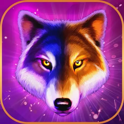 Wolf Treasure logo featuring a howling wolf against a desert sunset backdrop with canyon silhouettes